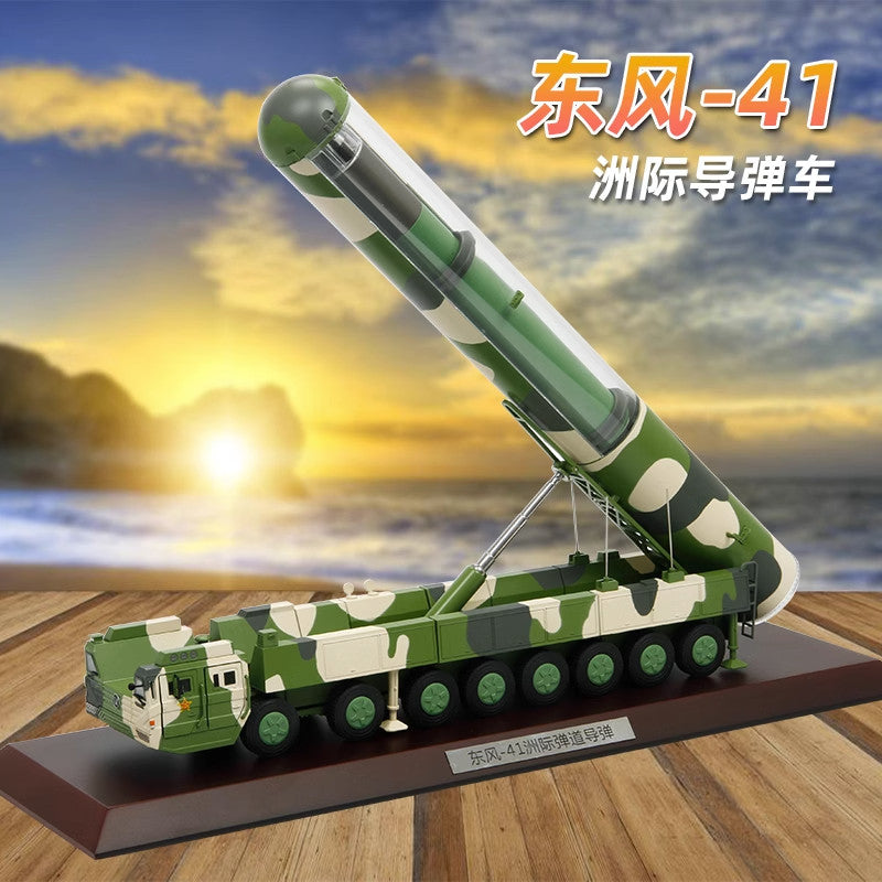 1:72 40CM DF-41 Intercontinental Ballistic Missile Launcher Truck Diecast Model