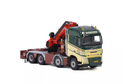 1:50 WSI VOLVO FH4 8X4 FASSI 1100 JIB Truck-mounted Crane Truck Diecast Model