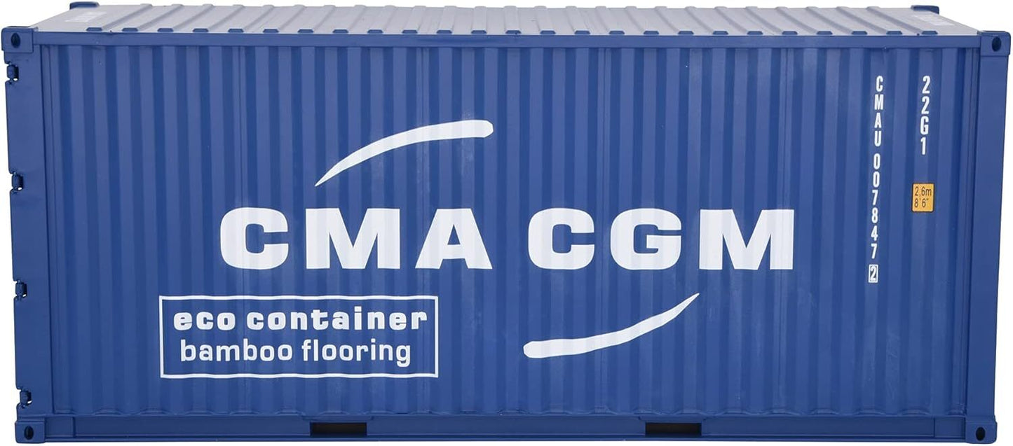 1:20 CMA CGM Shipping Container Model Abs Resin & Wood Toy Home Decoration Gift
