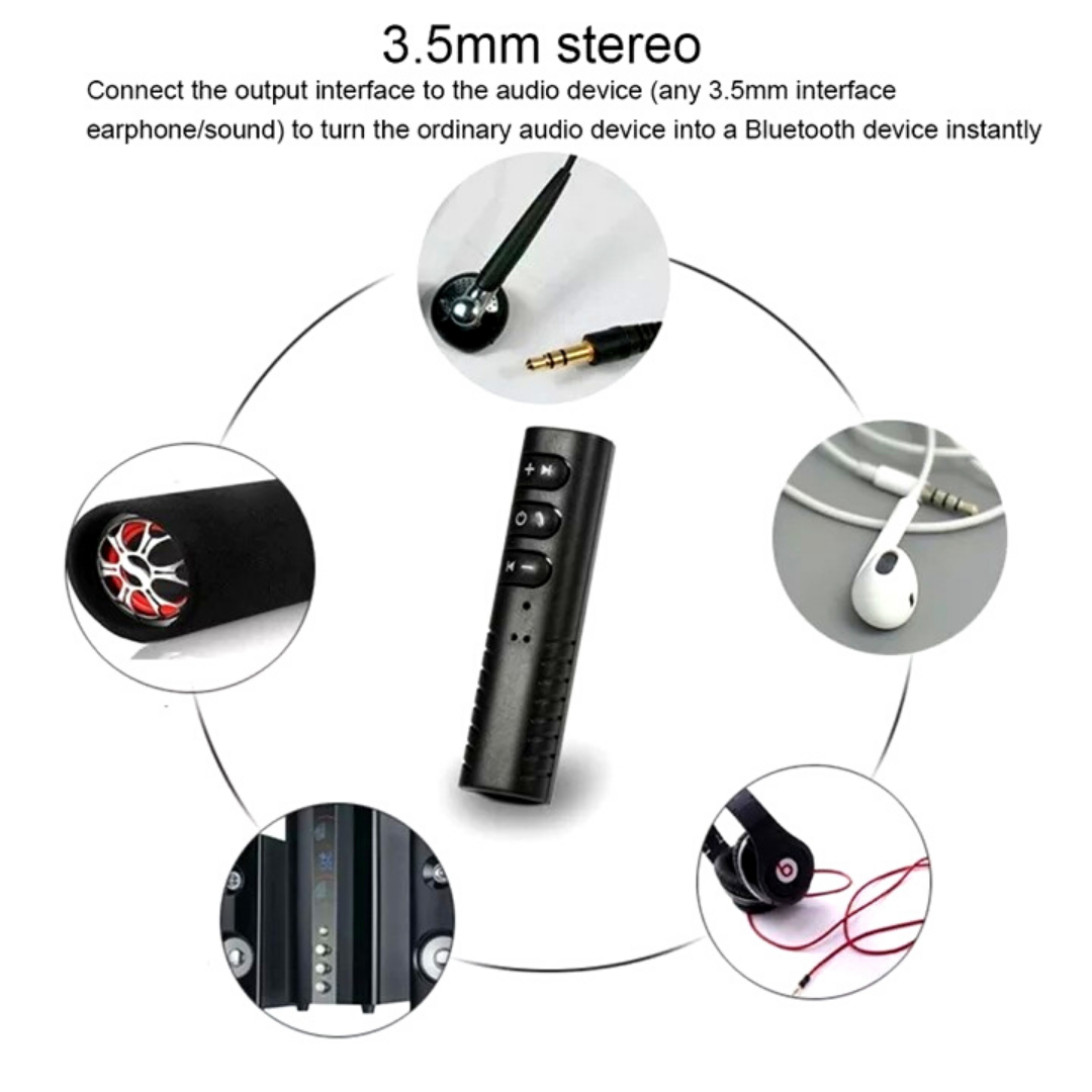 Receptor de Audio Inalambrico 3.5 mm Auxiliar Bluetooth de Sonido Adaptador US