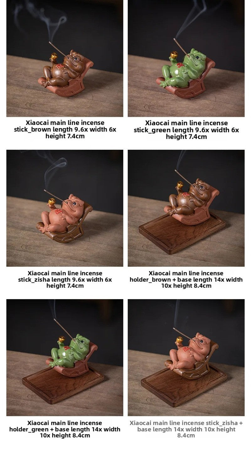 Toad Tea Pet Decoration Attracting Wealth Toad Tea pet incense holder Decoration