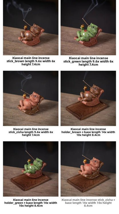 Toad Tea Pet Decoration Attracting Wealth Toad Tea pet incense holder Decoration