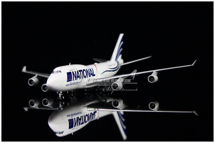 1:400 JC Wings NATIONAL BOEING 747-400 Passenger Airplane Diecast Aircraft Model