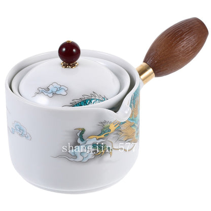 Chinese Style 360° Rotation Portable Ceramic Tea Kettle Tea Kettle