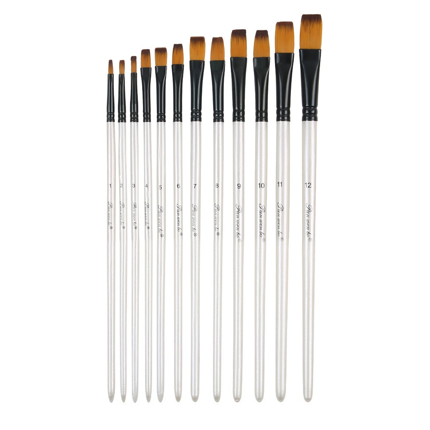 1 Set Nylon Wool Artist Paint Brushes For Watercolour Acrylic Gouache Tool