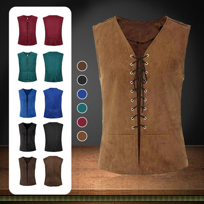 Steampunk s Plus Size Mens Carnval Medieval Renaissance Gothic Pirate Vest