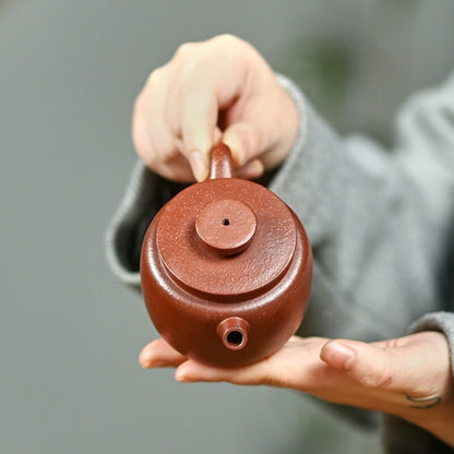 Dezhong Pot Marked Ball Shaped Infuser Holes Real Yixing Zisha Clay Teapot 170ml