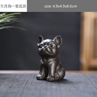 Creative Purple Sand 12 Zodiac Animal Decoration Tea Pet Lovely Desktop Ornament