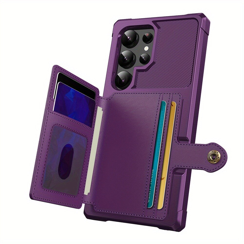 For Samsung Galaxy S24 S23 S22 S21 Ultra 5G Flip Wallet Cover with Card Holder