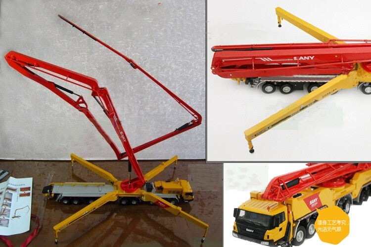 1:50 SANY 86M TUCK MOUNTED CONCRETE PUMP Constuction Equipment Diecast Model