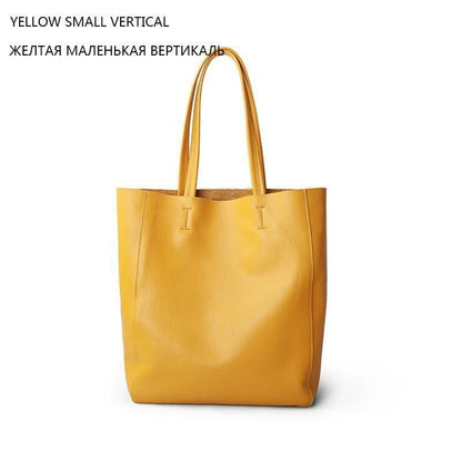 Genuine Leather Bag Big Tote Cowhide Handbag Shoulder Purse 32*11*40/28*10*34 CM