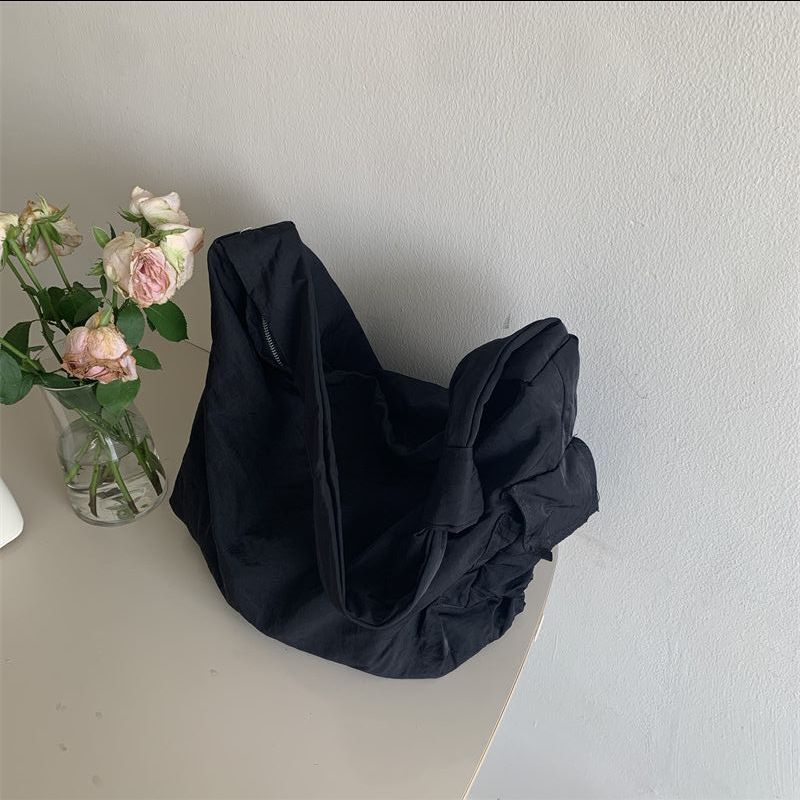 Shoulder Bag Nylon Handbag Shoulder Strap Tie Big Dumpling Crossbody Vintage Bag