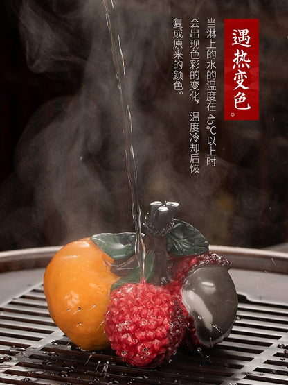 8.5cm Color Changing Lychee Tea Pet Decor Tea Tea Set Tea Play