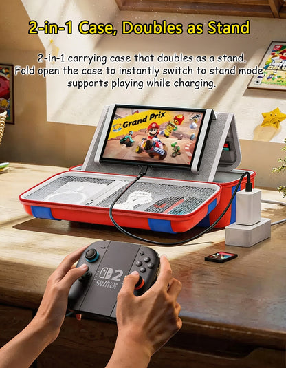 Mario Limited‑Edition Hard‑Shell Carrying Case for Nintendo Switch 2/Switch/OLED