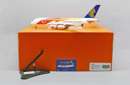1:200 37CM JC Wings SINGAPORE AIRLINES AIRBUS A380 Plane Diecast Aircrarft Model