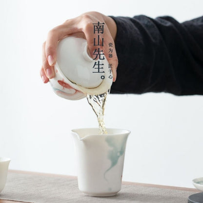 Cover Bowl White Porcelain Hand Grasping Bowl Single Household Simple Tea Bowl