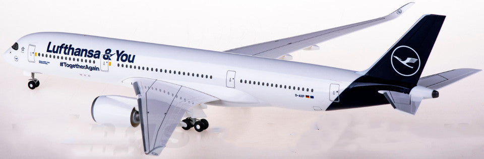 1:200 33CM Hogan Lufthansa AIRBUS A350-900 Passenger Plane  ABS Plastic Model