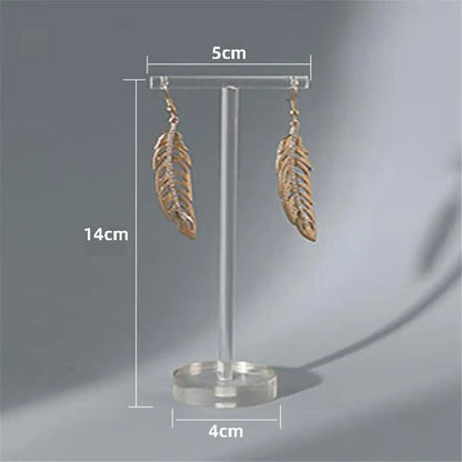 Jewelry Display Rack Clear Acrylic T Shape Drop Earrings Holder Organizer Stands