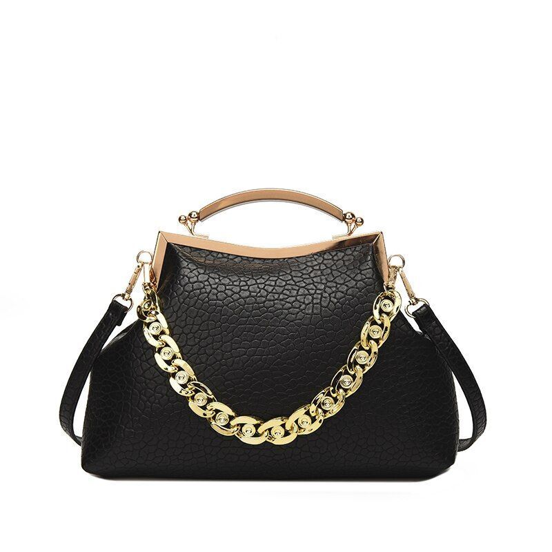 Handbag Mental Handle Pleated Shell Bag Clutch Purses Crossbody Bags 28*20*7 CM