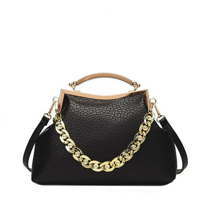Handbag Mental Handle Pleated Shell Bag Clutch Purses Crossbody Bags 28*20*7 CM