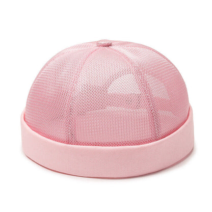 Men's Retro Brimless Hat Skull cap Sailor Cap Beanie Rolled Cuff Adjustable*