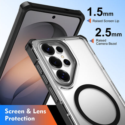 For Samsung S26 Ultra/25/24/23 Gradient Color Magnetic Transparent Phone Case
