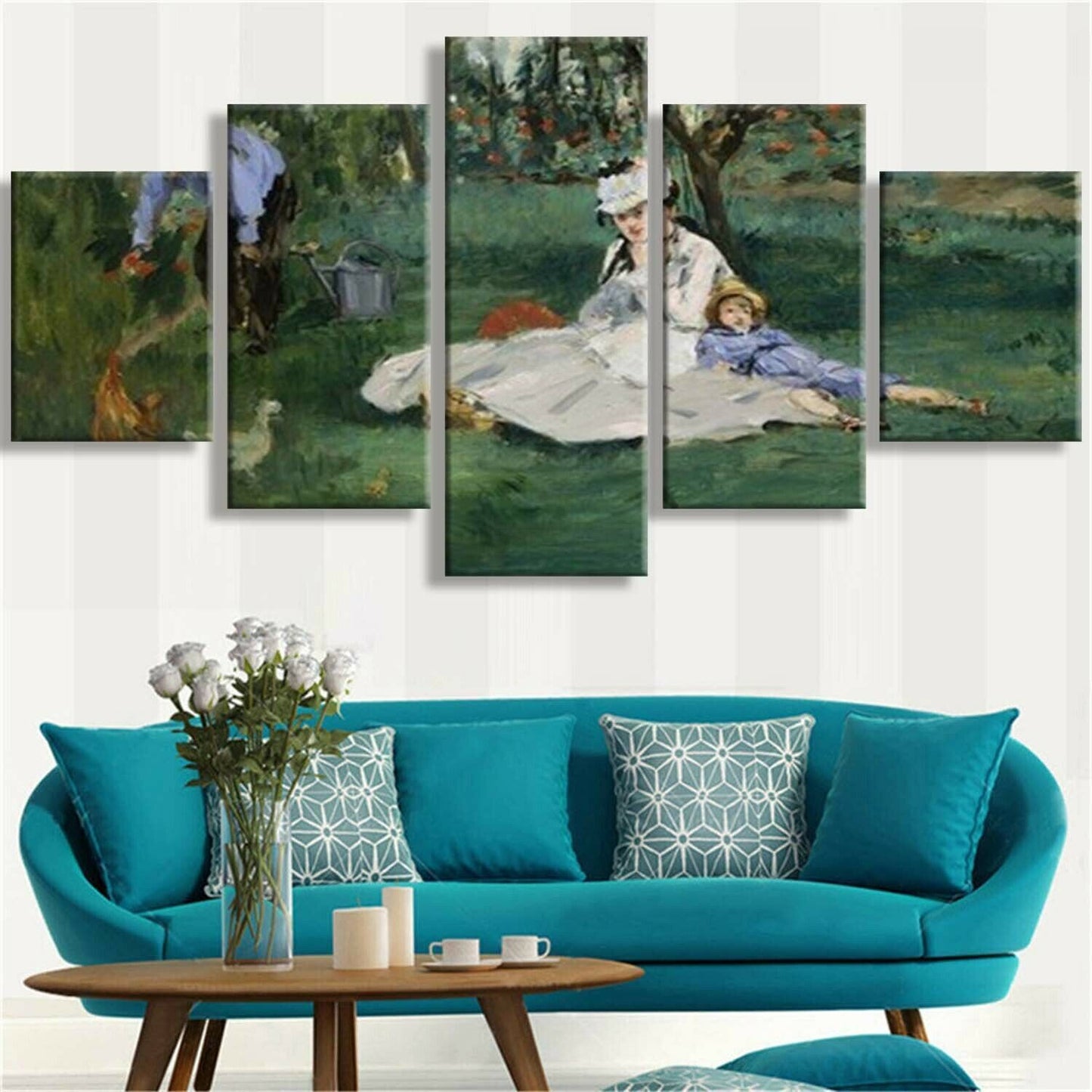 5 Piece Family Party Canvas Wall Art Poster HD Picture for Living Room Unframed