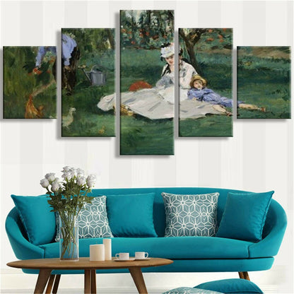 5 Piece Family Party Canvas Wall Art Poster HD Picture for Living Room Unframed