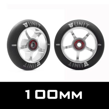 2 High Precision Aluminum Alloy Hub Scooter Wheel Heavy Speed Roller 100mm 88 A