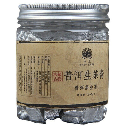 100g Top Raw Pu'er Tea Cream Organic Yunnan Pu-erh Green Tea Health Care Canned
