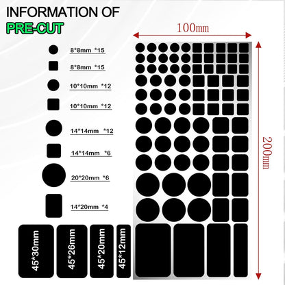 LED Light Blocking Stickers,Blackout Stickers for Electronic,2 Sheets LED Light
