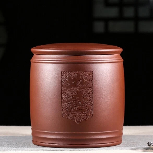 Original Ore Real Yixing Zisha Purple Clay Tea Canister Sealed Lid Storage Jar