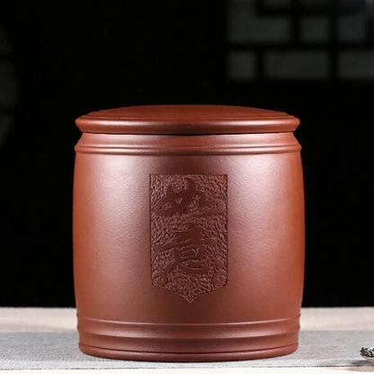Original Ore Real Yixing Zisha Purple Clay Tea Canister Sealed Lid Storage Jar