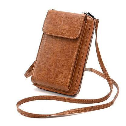 Small Crossbody Messenger Bags Shoulder Bag Wallet Leather Card Holder Purse 1PC