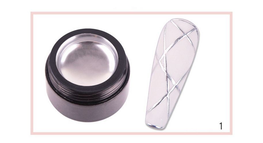 Gel Nail Polish 8ml Metallic Painted Silver Chrome 3D Metal Liquid Mirror Effect