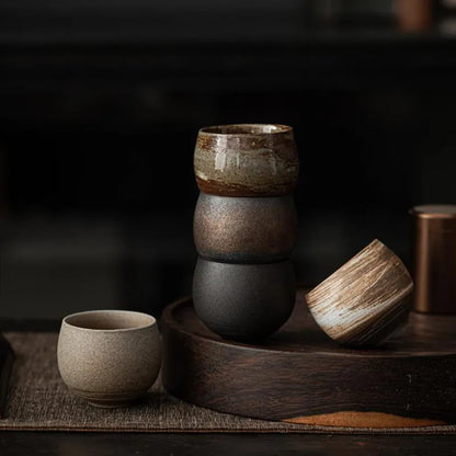 1 Pc Handmade Ceramic Pottery Teacup Tea Bowl Cup Cup Chinese Teaware 70ml