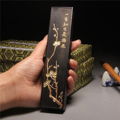 Hu Kaiwen Plum Blossom Hui Ink Stick 120g Pure Smoke Calligraphy Ink