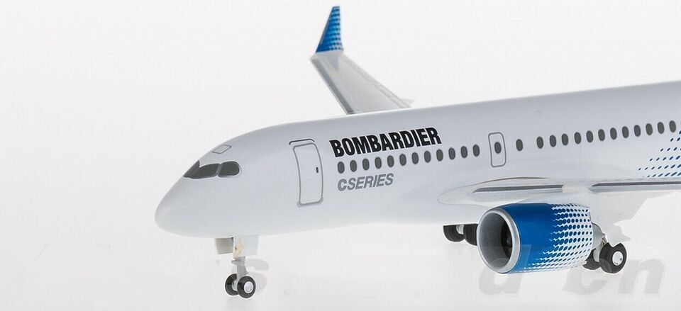 1:200 Hogan Bombardier CS100 Passenger Airplane ABS Plastic Aircraft Plane Model