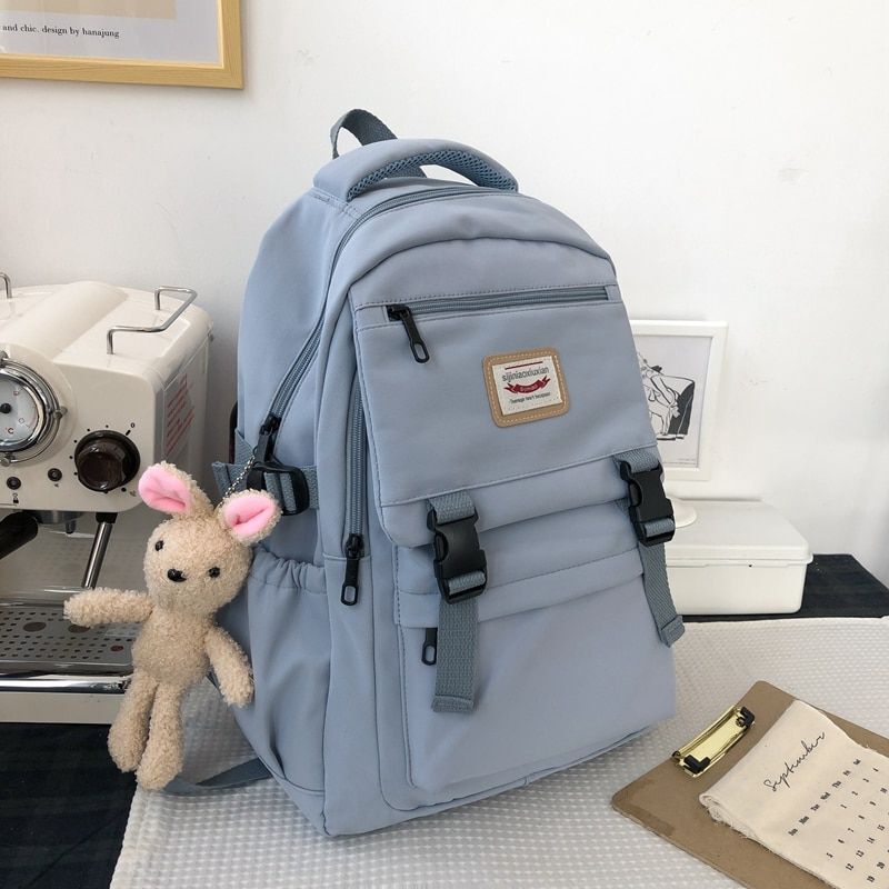 Waterproof Nylon Backpack Students Schoolbag Multilayer Travel Bags 30*14*43 CM
