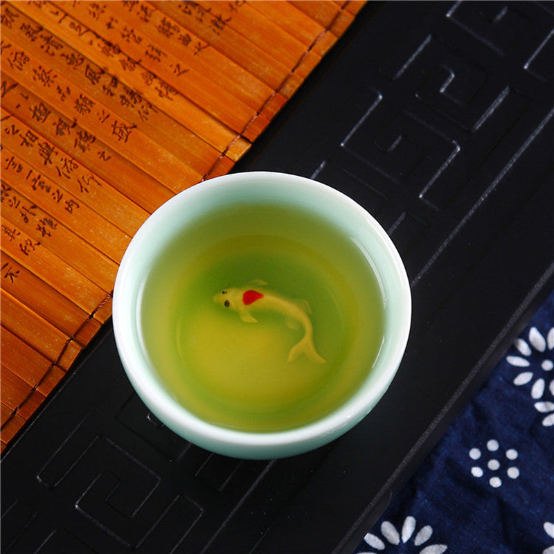 1pc Porcelain tea cup relief cup of tea Chinese tea cup ceramic cups creative