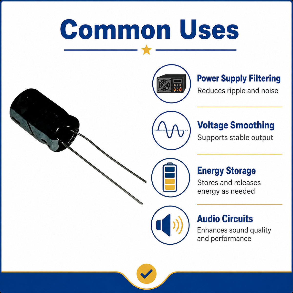 Electrolytic Radial Lead Capacitor 35V 4,700µF - Pack of 100