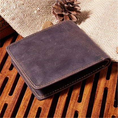 Leather Card Clamps Men's Wallet Card&ID Holder Bag Purse Cash Clip Billfold Bag