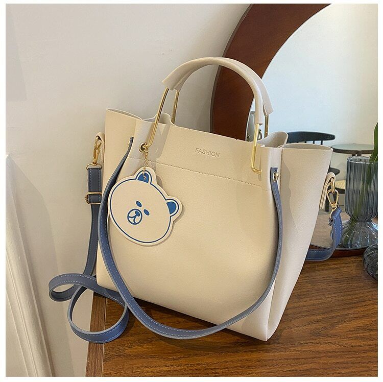 Luxury Handbags Letter Pu Leather Women Shoulder Bags Big Capacity Crossbody Bag