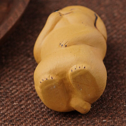 Yixing Clay Ceramic Teapet Funny Dog Tea Accessories Tea Pet Tea Tray Desk Pet