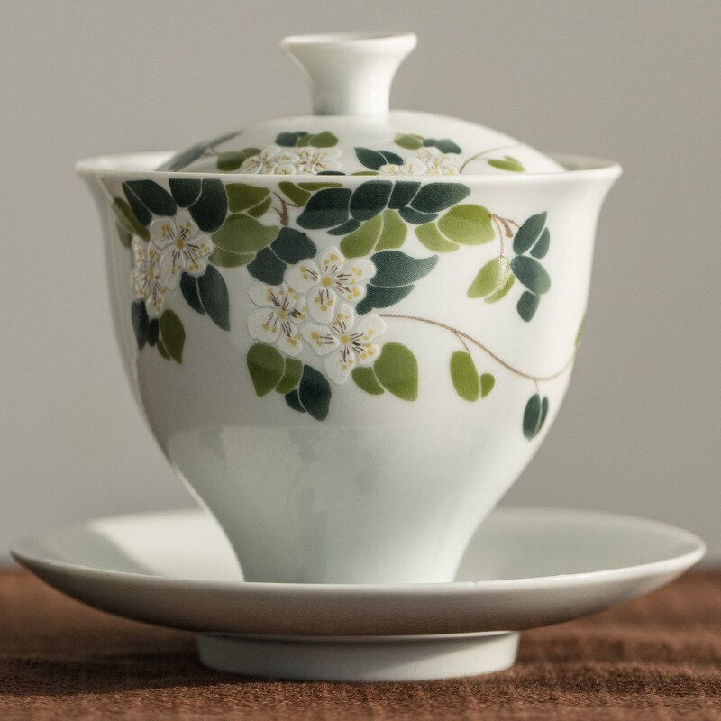 Ceramic Plant Ash Handmade Tureen Ceramic Kung Fu Tea Set Bowl Sopera De