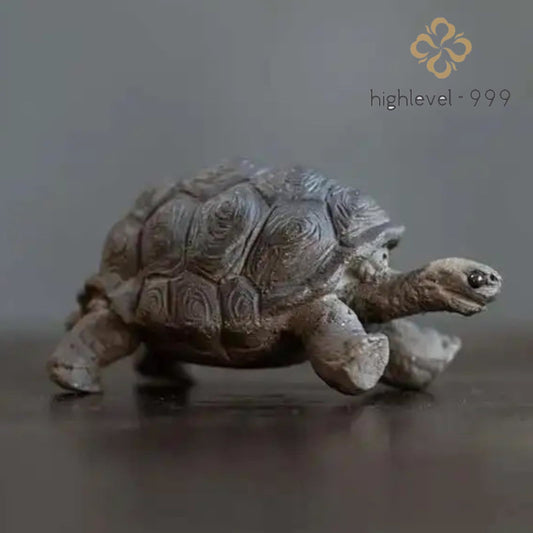 Purple Sands Rich Tortoise Tea Pet Sculpture 6.8cm Tea Statue Kung Fu Teaware