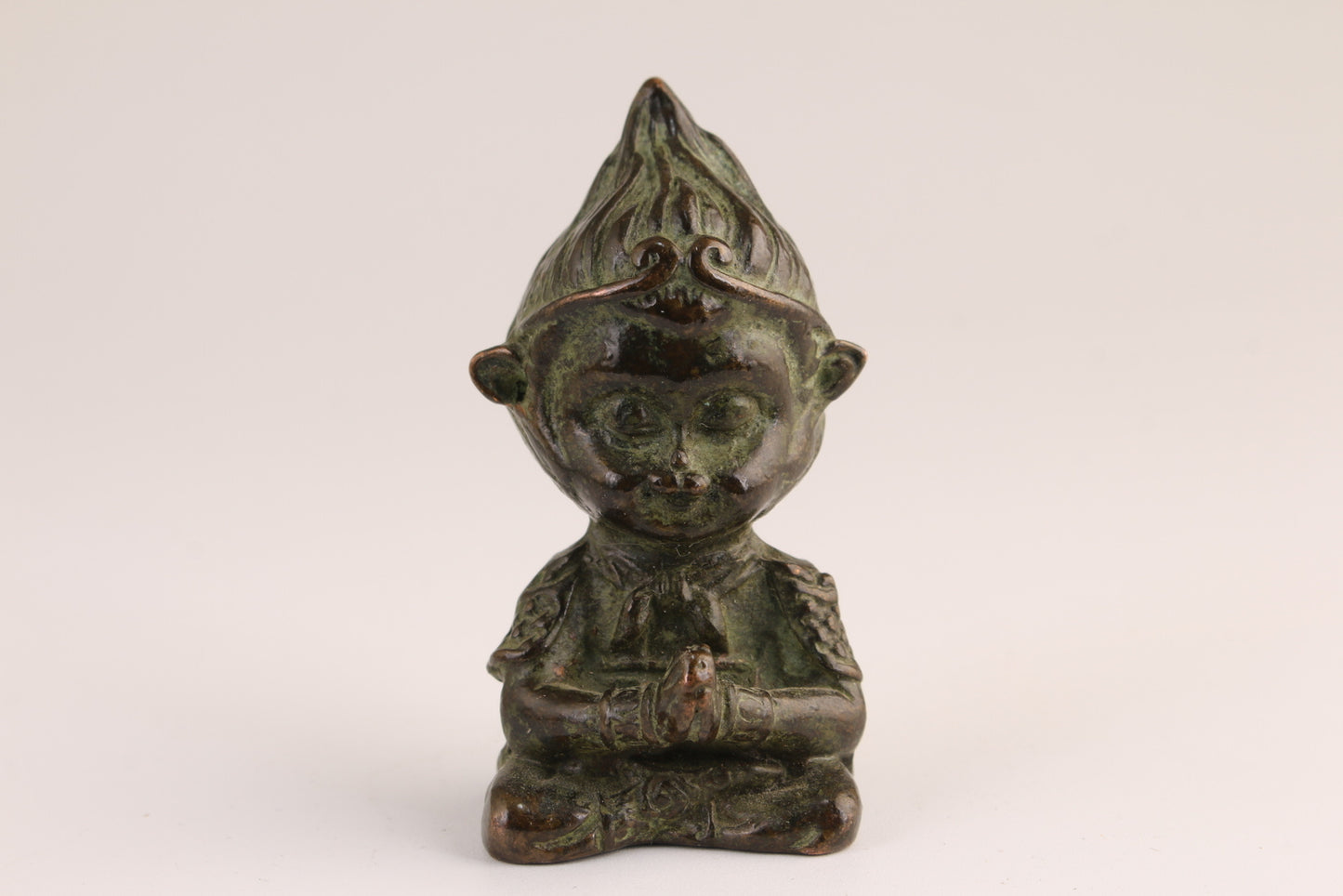 Rare Chinese copper wukong monkey king buddha Statue table decoration tea pet