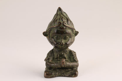 Rare Chinese copper wukong monkey king buddha Statue table decoration tea pet