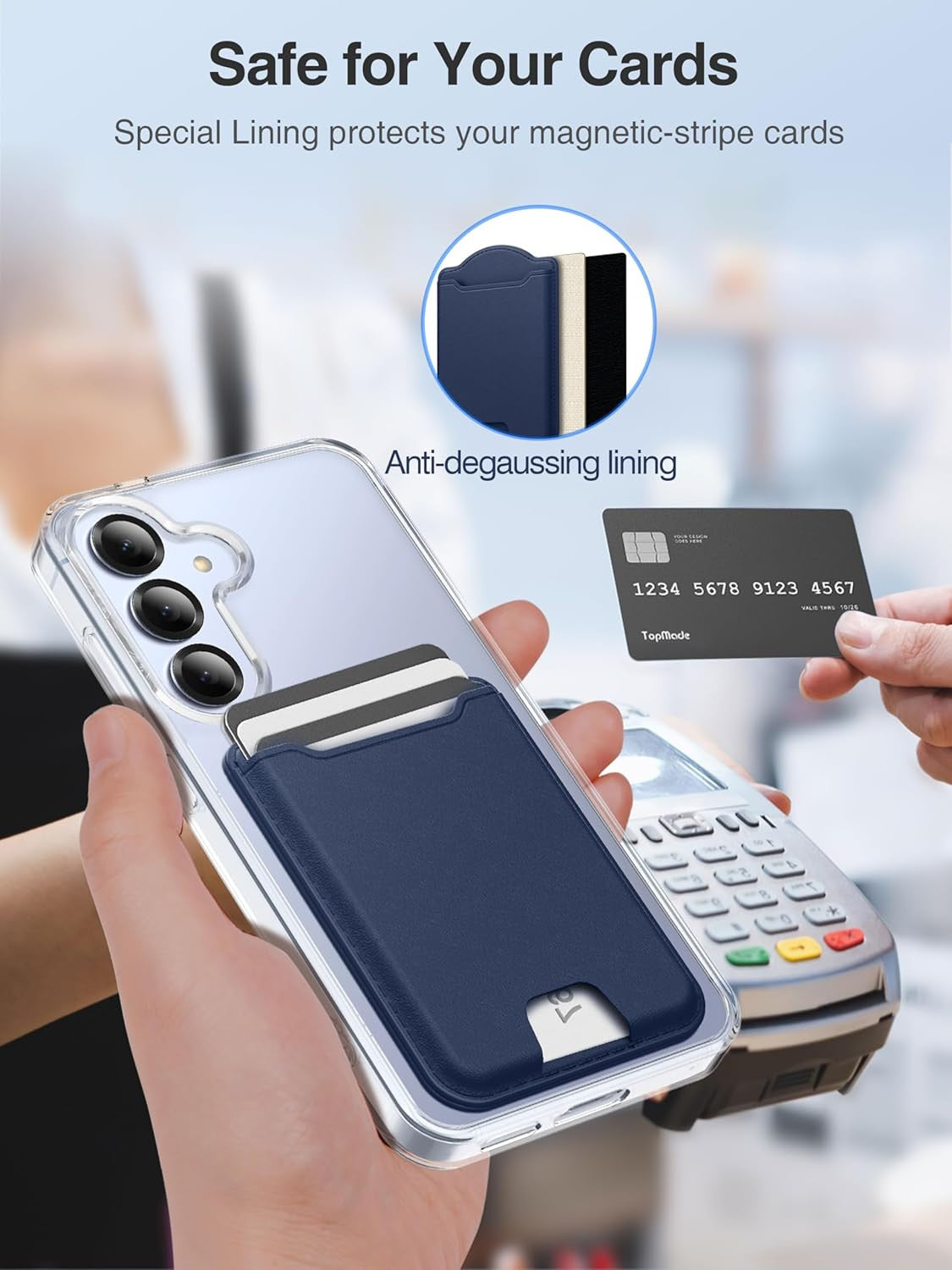 for Magsafe Wallet, Magnetic Wallet for Samsung Galaxy S25/S24 Series and Galaxy