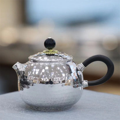 65g 75ml Pure Silver Tea Pot Full Handmade Pot Mini Sterling Silver Teaware Pot